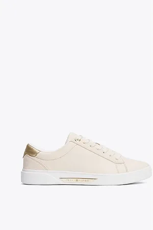 Tommy Hilfiger Metallic Leather Court Trainers