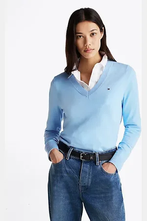Tommy Hilfiger Fine Knit Jersey V-Neck Jumper