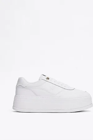 Tommy Hilfiger Leather Flatform Court Trainers