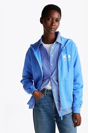 Tommy Hilfiger Logo Embroidery Zip-Thru Hoody