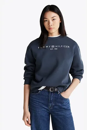 Tommy Hilfiger Logo Crew Neck Fleece Sweatshirt