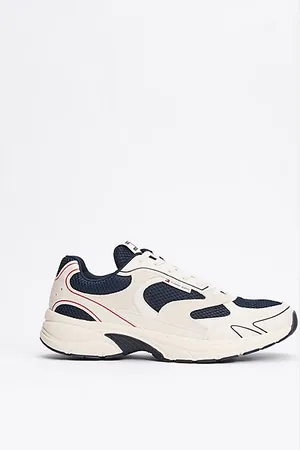 Tommy Hilfiger Colour-Blocked Mixed Texture Trainers