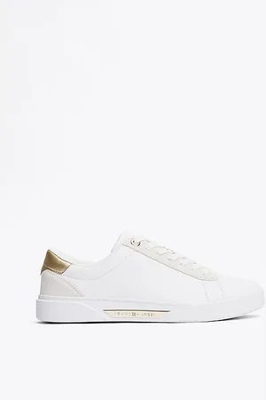 Tommy Hilfiger Metallic Leather Court Trainers