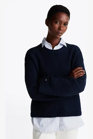 Tommy Hilfiger Textured Knit Button Shoulder Jumper