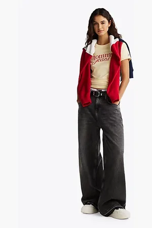 Tommy Hilfiger Charlie Frayed Mid Rise Loose Jeans