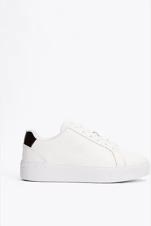 Tommy Hilfiger Leather Flatform Court Trainers