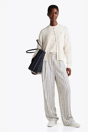 Tommy Hilfiger Relaxed Straight Leg Stripe Trousers