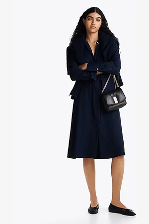 Tommy Hilfiger Collarless Midi Shirt Dress