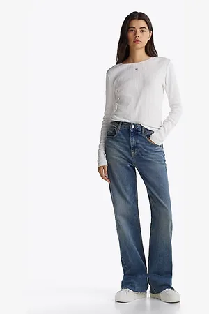 Tommy Hilfiger Mia Faded Mid Rise Straight Relaxed Jeans