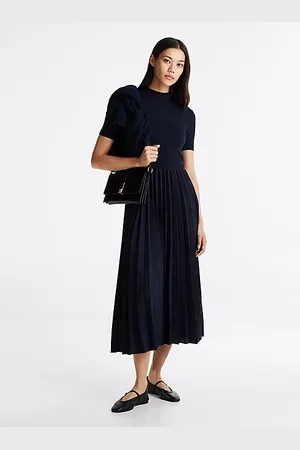 Tommy Hilfiger Pleated Midi Fit and Flare Dress