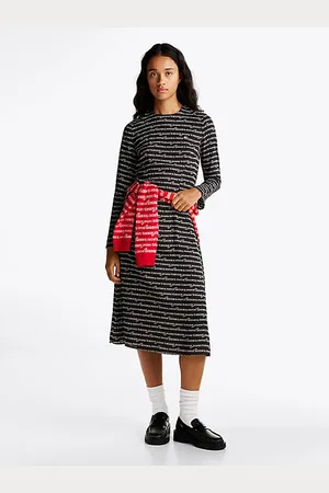 Tommy Hilfiger Logo Print Midi Dress