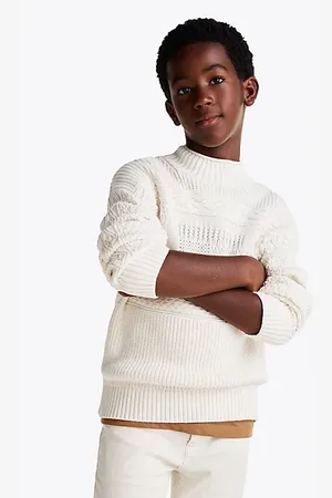 Tommy Hilfiger Flag Cable Knit Turtleneck Jumper