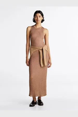 Tommy Hilfiger Slim Maxi Cable Knit Dress