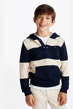 Tommy Hilfiger Stripe Snap-Button Hoody