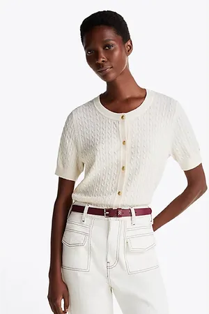 Tommy Hilfiger Wool Blend Short Sleeve Cardigan