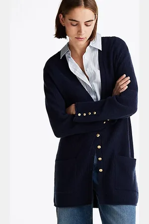 Tommy Hilfiger Wool Blend Longline Relaxed Cardigan