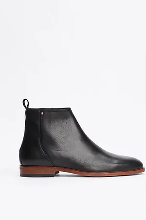 Tommy Hilfiger Leather Zip-Up Chelsea Boots