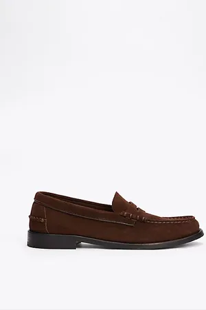 Tommy Hilfiger Embossed Logo Suede Loafers