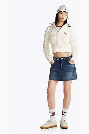 Tommy Hilfiger Star Stud Denim Mini Skirt