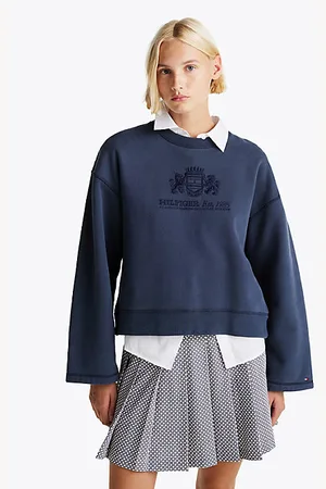 Tommy Hilfiger Logo Embroidery Wide Sleeve Sweatshirt