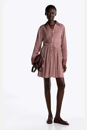 Tommy Hilfiger Belted Fit And Flare Mini Dress