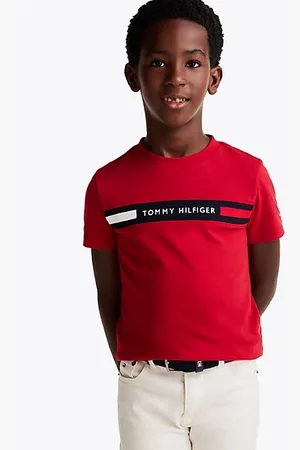 Tommy Hilfiger Logo Rib-Knit Insert T-Shirt