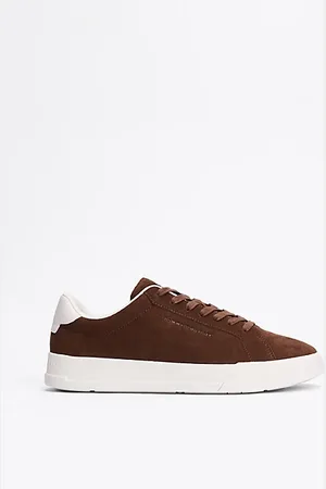 Tommy Hilfiger Suede Flatform Court Trainers