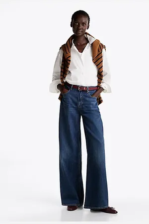 Tommy Hilfiger Faded High Rise Wide Leg Jeans
