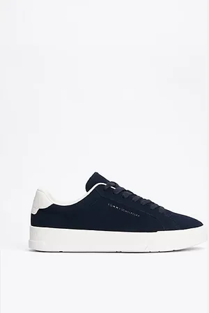 Tommy Hilfiger Suede Flatform Court Trainers