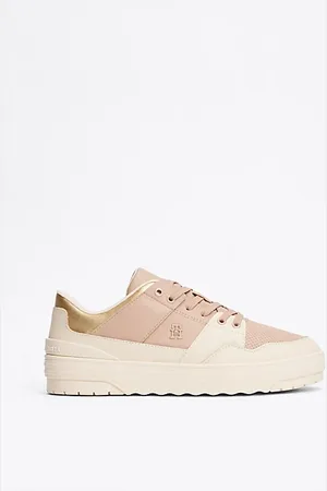Tommy Hilfiger Leather Colour-Blocked Basketball Trainers