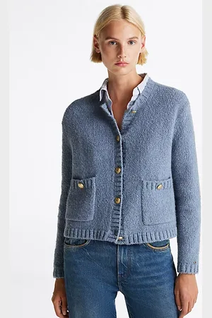 Tommy Hilfiger Gold-Tone Button Textured Cardigan