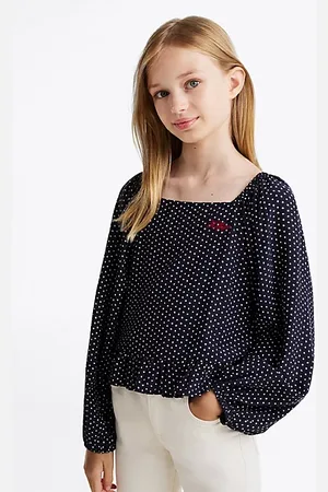 Tommy Hilfiger Star Print Shirred Back Blouse