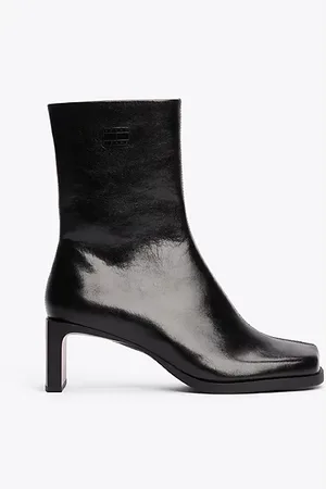 Tommy Hilfiger Leather Square Toe Ankle Boots