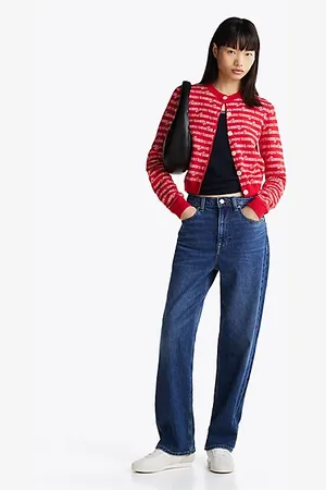 Tommy Hilfiger Faded High Rise Slim Straight Jeans