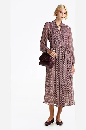 Tommy Hilfiger Pleated Fit And Flare Maxi Dress
