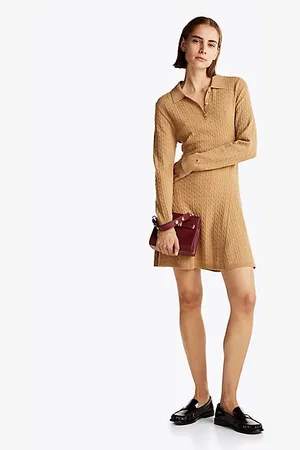 Tommy Hilfiger Cable Knit Mini Polo Dress