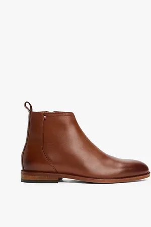 Tommy Hilfiger Leather Zip-Up Chelsea Boots