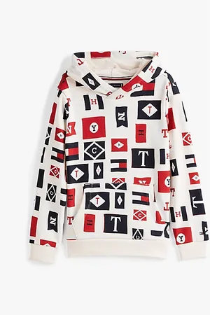 Tommy Hilfiger All-Over Flag Print Hoody