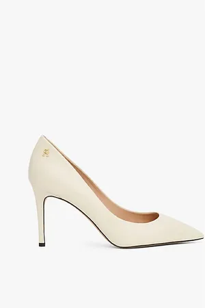 Tommy Hilfiger Leather TH Monogram Pointed Toe Heels