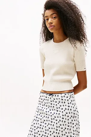 Tommy Hilfiger Rib-Knit Short Sleeve Jumper