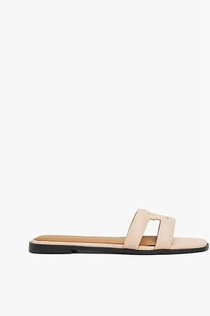Tommy Hilfiger Leather TH Monogram Mules
