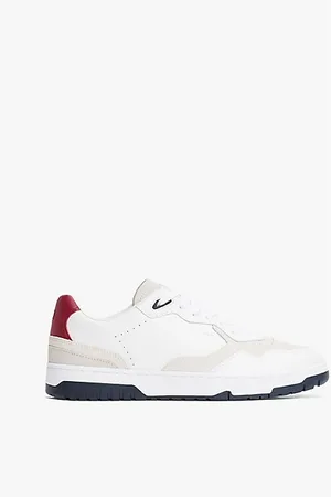 Tommy Hilfiger Leather Mixed Texture Basketball Trainers