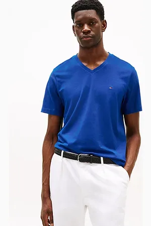 Tommy Hilfiger Flag Embroidery V-Neck T-Shirt