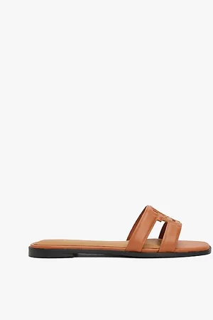 Tommy Hilfiger Leather TH Monogram Mules