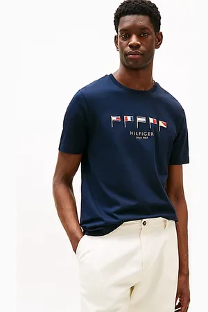 Tommy Hilfiger Multi-Flag Embroidery Crew Neck T-Shirt