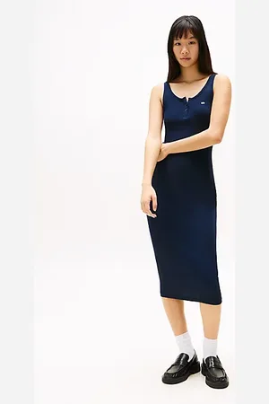 Tommy Hilfiger Ribbed Midi Slim Bodycon Dress