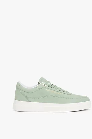 Tommy Hilfiger Leather Metallic Logo Court Trainers