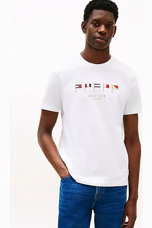 Tommy Hilfiger Multi-Flag Embroidery Crew Neck T-Shirt