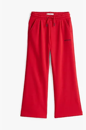 Tommy Hilfiger Logo Embroidery Wide Leg Joggers