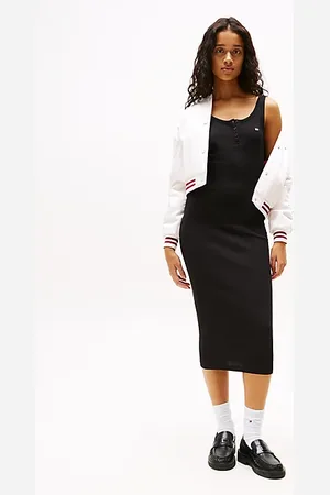 Tommy Hilfiger Ribbed Midi Slim Bodycon Dress